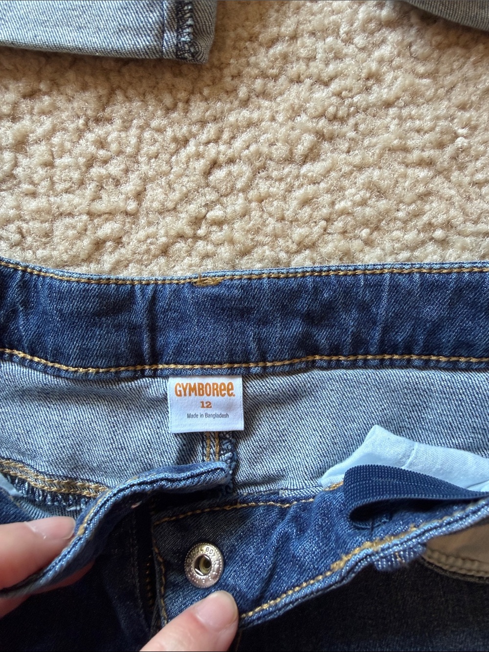 Girls Denim Roll-Cuff Bermuda Shorts - Blue - Picture 2 of 3